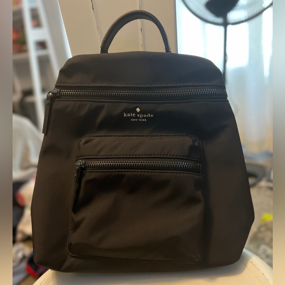 Kate Spade Black Backpack Sleek Minimalist Design